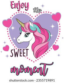 enjoy sweet moments cute  magic unicorn