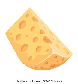 Enjoy this premium 2d icon of a cheese block