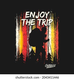 enjoy the trip, design t-shirt prints, posters, stickers and other uses.
