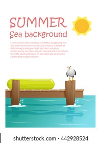 Enjoy tropical summer holiday background , vector, illustration