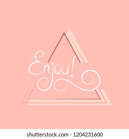 Enjoy typography badge design vector