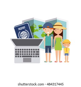 enjoy the vacations holidays vector illustration design