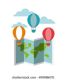 enjoy vacations with travel icon vector illustration design