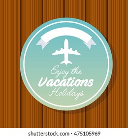 enjoy vacations travel isolated icon vector illustration design