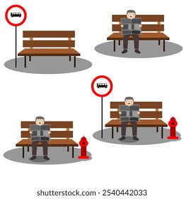 enjoy when sit at public bench