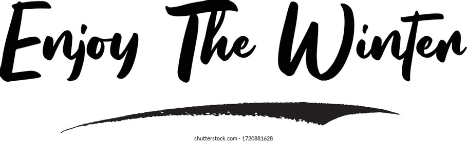 Disfrute Del Texto De Caligrafía De Invierno Para Diseños