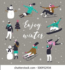 Enjoy Winter. Print Design