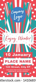 Enjoy Winter Sale Banner concept background DL