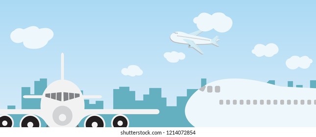 Enjoy your holiday travel trip around the world at airport terminal - vector illustration Eps 10.