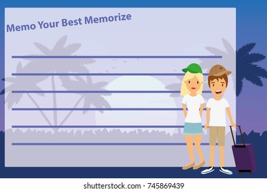 enjoy your holiday travel trip around the world at national park - vector illustration Eps 10.