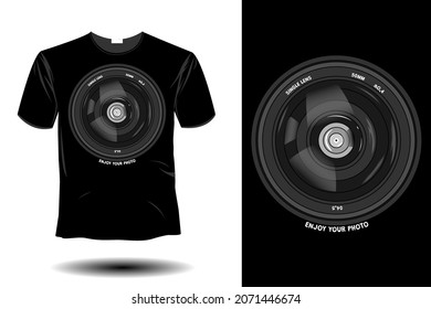 enjoy your photo mockup retro vintage design