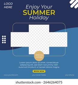 Enjoy Your Summer Holiday Social Media Post Template