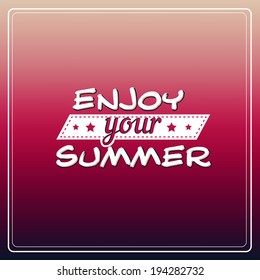 Enjoy your summer vector background with text design