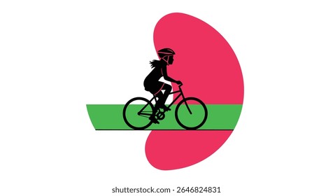 Enjoying a bicycle ride through a vibrant and colorful landscape during daytime adventure