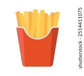Enjoying Delicious French Fries served in a Bright Red Container for everyone to see