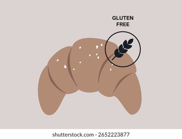 Enjoying a delightful moment with a gluten free croissant in a cozy cafe setting on a serene afternoon