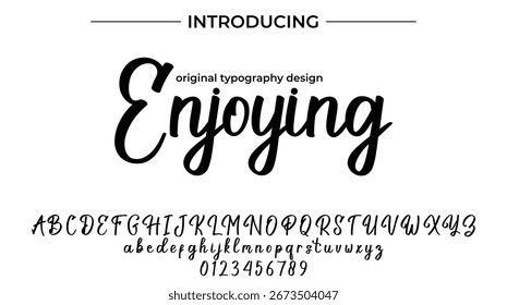 Enjoying - Elegant Script Font for Smooth Handwritten Design and Creative Typography