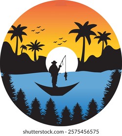  enjoying fishing t shirt design