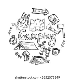 Enjoying a fun camping adventure with essential gear and activities surrounded by nature's beauty near the lake.