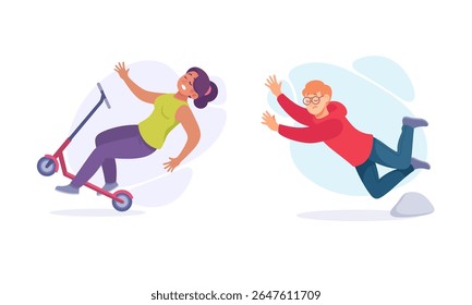 Enjoying the fun and dynamic moments of scootering along with exciting outdoor play activities