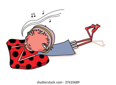enjoying music