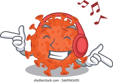 Genießen des Cartoon-Maskottdesigns für Musikelektronenmikroskop