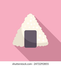 Enjoying a tasty japanese rice ball snack with a salty seaweed center