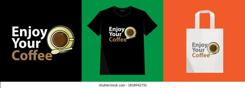 Enjoying time relaxing, drinking black coffee to encourage. Can inspire many people around you. Applied for t-shirts, shopping bags, tote bags, posters, stickers and more