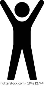 enjoying vector glyph flat icon