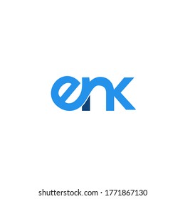 enk letter logo design premium