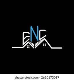 ENL Real State logo design, ENL simple and modern logo. ENL luxurious alphabet design  