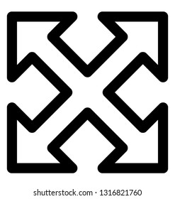 Enlarge arrows icon design 