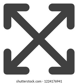 Enlarge arrows icon on a white background. Isolated enlarge arrows symbol with flat style.