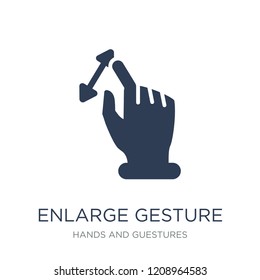 Enlarge gesture icon. Trendy flat vector Enlarge gesture icon on white background from Hands and guestures collection, vector illustration can be use for web and mobile, eps10