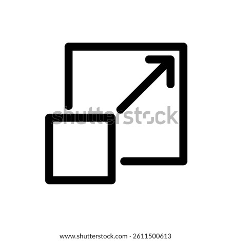 Enlarge icon. Expand, grow, scale up concept. Outline.