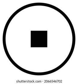 Vergrößern Sie das Symbol. Flacher Circle Form einzeln auf weißem Hintergrund. Vektorgrafik