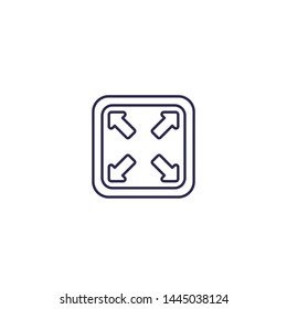 enlarge icon, line vector design