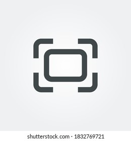 enlarge Icon. user setting symbol isolated on Gradient background. Vector Illustration