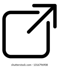 Enlarge line vector icon 