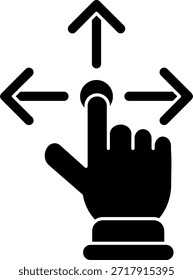 Agrandar Línea Vector Icono Diseño