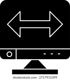 Agrandar Línea Vector Icono Diseño