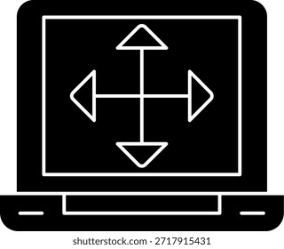 Agrandar Línea Vector Icono Diseño