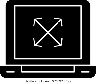Agrandar Línea Vector Icono Diseño
