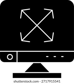 Agrandar Línea Vector Icono Diseño