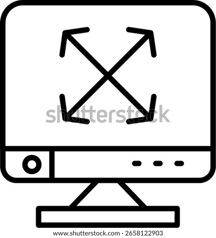 Enlarge Line vector Icon Design