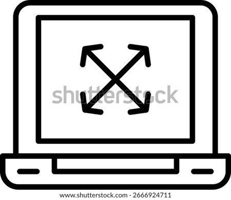 Enlarge Line vector Icon Design