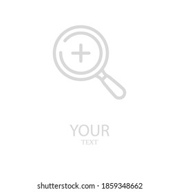 enlarge magnifier line icon, outline vector illustration.