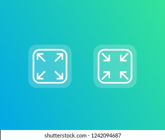 enlarge, reduce vector icons