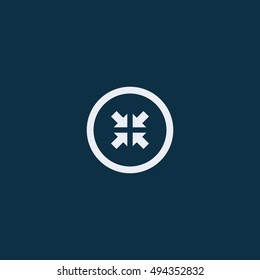 Enlarge or resize icon. Full Screen extend symbol. Flat icons. Buttons with icons