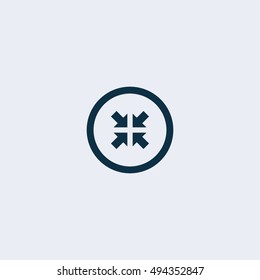 Enlarge or resize icon. Full Screen extend symbol. Flat icons. Buttons with icons